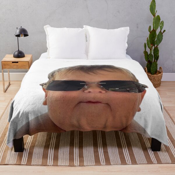 Hasbulla Magomedov with Glasses Throw Blanket