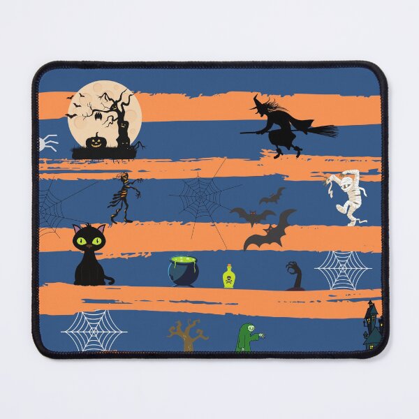 Item preview, Halloween Orange Blue Stripes designed and sold by SYNTASTIC.