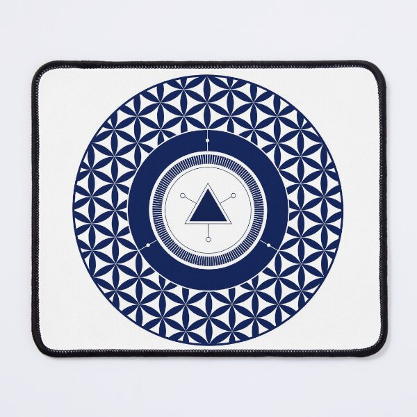 Item preview, Blue Flower of Life Mandala designed and sold by whosedream.