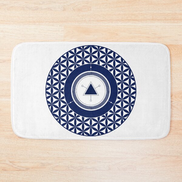 Item preview, Blue Flower of Life Mandala designed and sold by whosedream.
