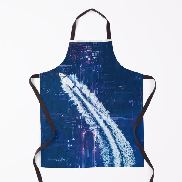 Item preview, top view speedboat and under city designed and sold by Ukiyo Sumi.