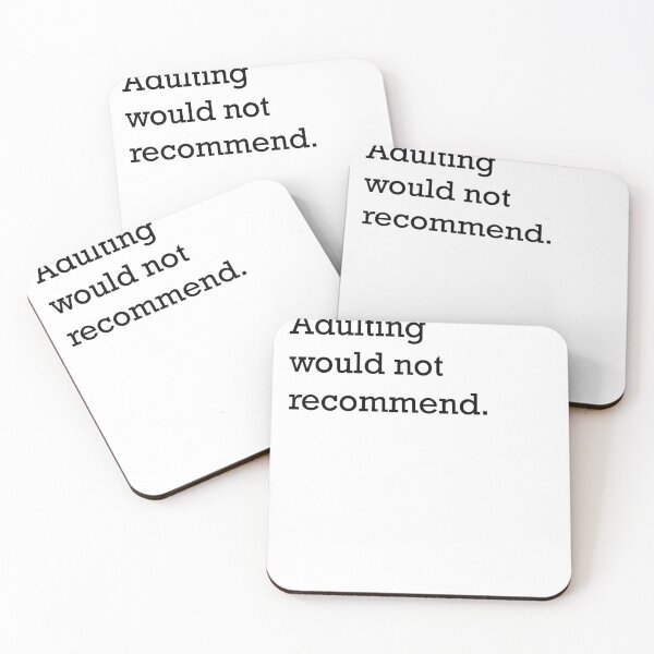 Item preview, Adulting Would Not Recommend designed and sold by AmberSiraj.
