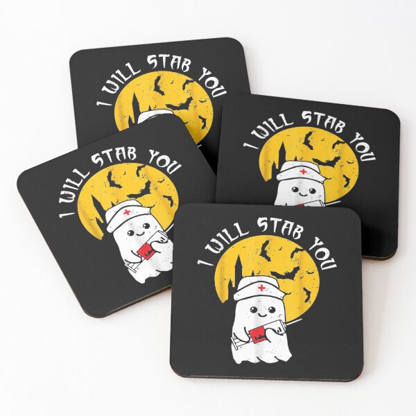 Item preview, I will stab you Nurse ghost funny Halloween Gifts idea  designed and sold by FelixRiojas.