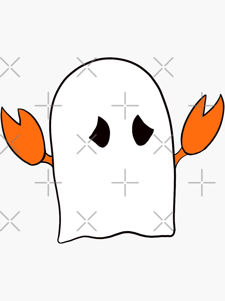 "Sad Ghost Zodiac Cancer" Sticker for Sale by ChubbyChicks Redbubble