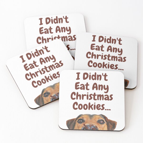 Item preview, I Didn't Eat Any Christmas Cookies... Funny Christmas Dog Card designed and sold by DylanJones1.
