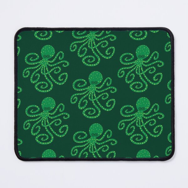GREEN OCTOPUS - UnBlink Studio by Jackie Tahara Mouse Pad