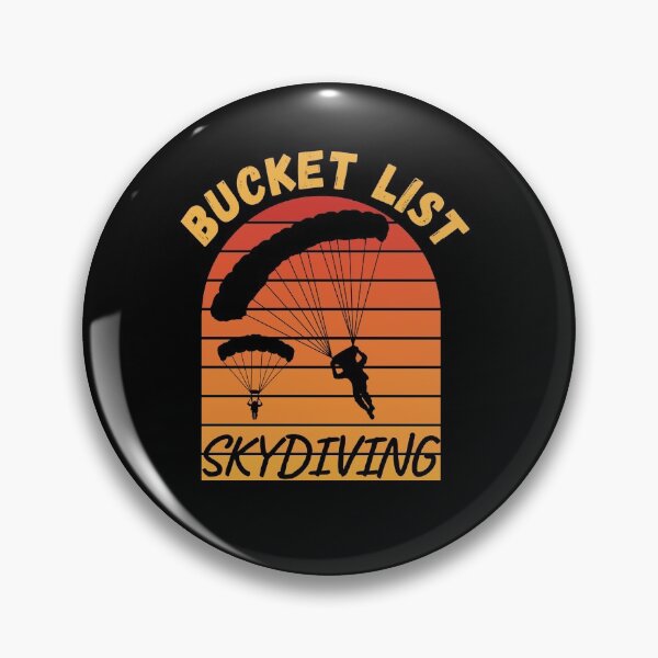 Item preview, Bucket List Skydiving, Two Skydivers, Retro Vintage Sunset designed and sold by ACC .