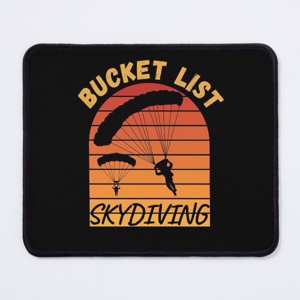 Item preview, Bucket List Skydiving, Two Skydivers, Retro Vintage Sunset designed and sold by ACC .