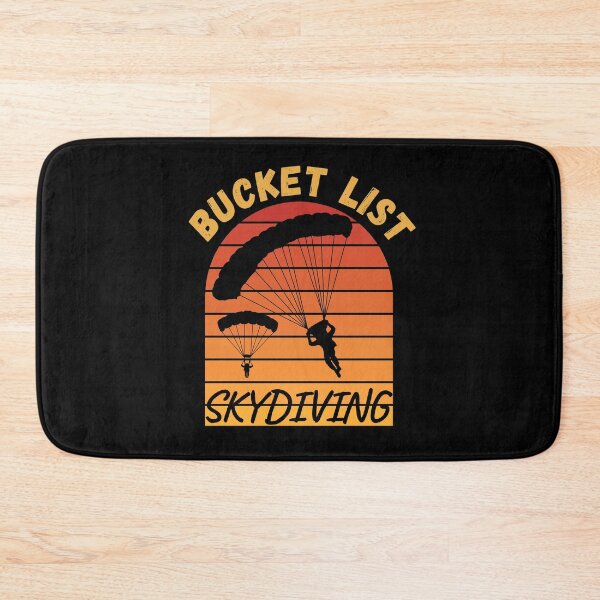 Item preview, Bucket List Skydiving, Two Skydivers, Retro Vintage Sunset designed and sold by ACC .