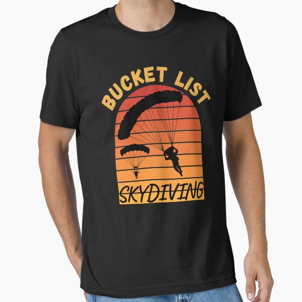 Item preview, Bucket List Skydiving, Two Skydivers, Retro Vintage Sunset designed and sold by Anna Chidiac.