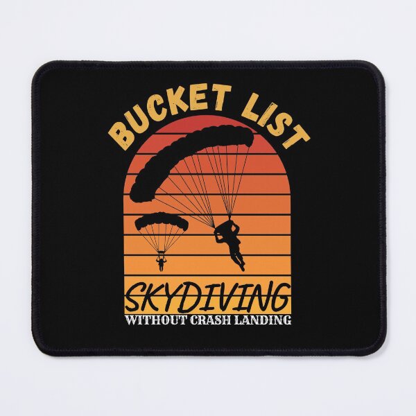 Item preview, Bucket List Skydiving Without Crash Landing, Two Skydivers, Retro Vintage Sunset designed and sold by ACC .