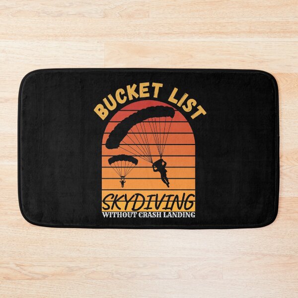Item preview, Bucket List Skydiving Without Crash Landing, Two Skydivers, Retro Vintage Sunset designed and sold by ACC .