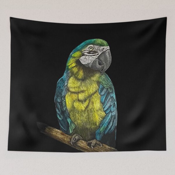 Item preview, Parrot Scratchboard & Ink designed and sold by adubicki.