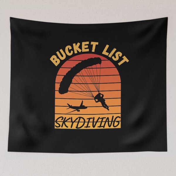 Item preview, Bucket List Skydiving, Plane, Retro Vintage Sunset designed and sold by ACC .