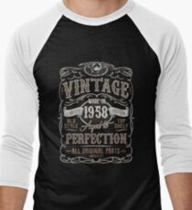 Camiseta ¾ bicolor para hombre Made In 1958 Birthday Gift Idea