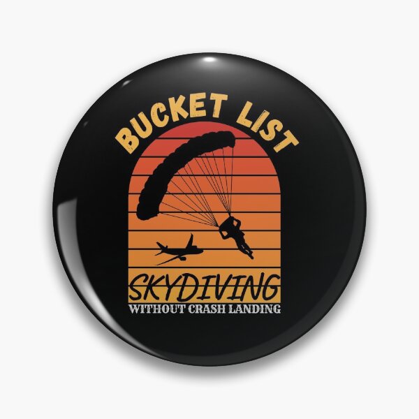 Item preview, Bucket List Skydiving Without Crash Landing, Plane, Retro Vintage Sunset designed and sold by ACC .