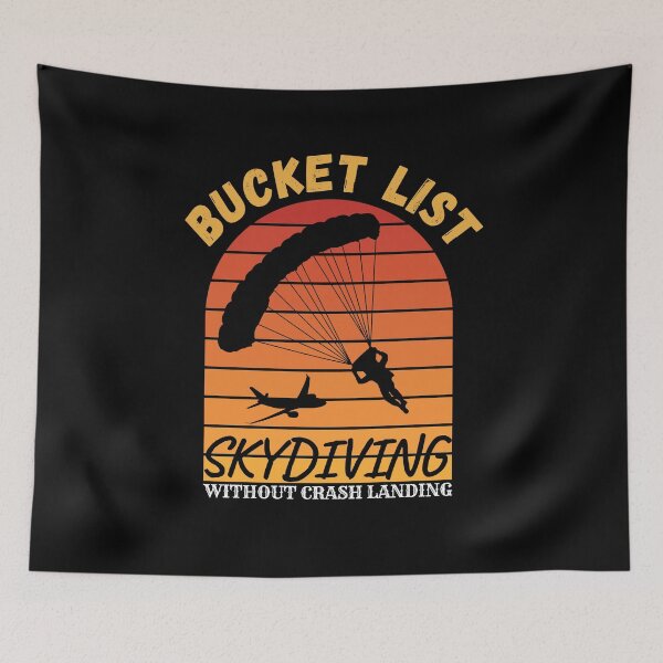 Item preview, Bucket List Skydiving Without Crash Landing, Plane, Retro Vintage Sunset designed and sold by ACC .