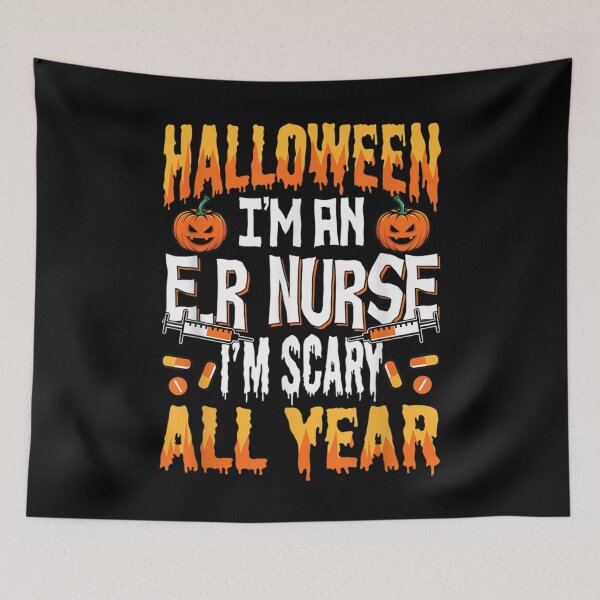 Item preview, Halloween I'm An E.R Nurse I'm Scary All Year Pumpkin  designed and sold by GarrickShop.