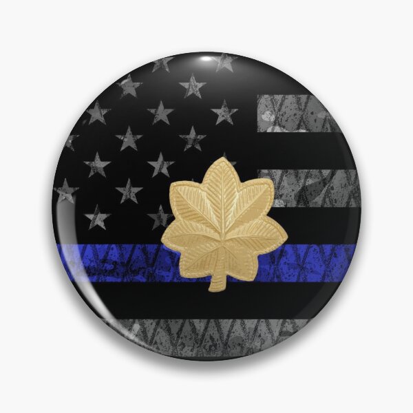 Item preview, Major Thin Blue Line Distressed Flag designed and sold by Jared Davies.