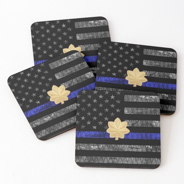 Item preview, Major Thin Blue Line Distressed Flag designed and sold by Jared Davies.