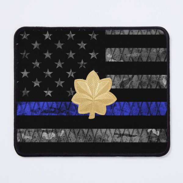 Item preview, Major Thin Blue Line Distressed Flag designed and sold by Jared Davies.