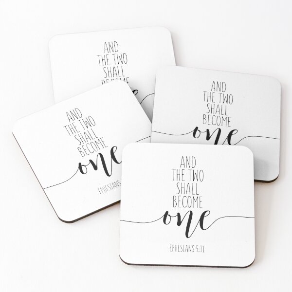 Item preview, And The Two Shall Become One, Ephesians 5:31, Bible Verse, Wedding Decor, Wedding Gift designed and sold by aenaonartwork.