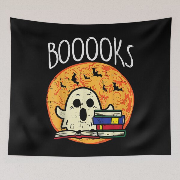 Item preview, Books Moon-Ghost Halloween Bookworm Librarian Teacher Book  designed and sold by AdonisShop.