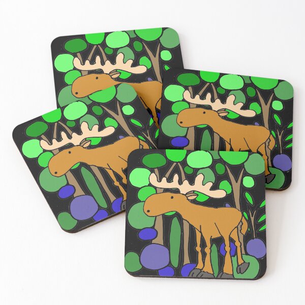 Item preview, Funny Moose and Trees Nature Abstract designed and sold by Nature's Fancy.