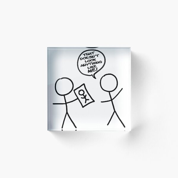 Item preview, ¡Querido cartel de que eres tú! Stick Figure Stickman Printed Funny designed and sold by DibbaDesigns.