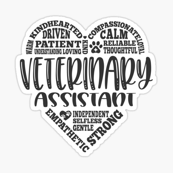 "Vet assistant, veterinary assistant" Sticker for Sale by brackerdesign