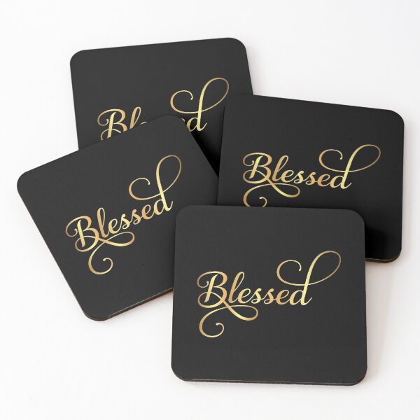 Item preview, Blessed Elegant Positive Word Calligraphy  designed and sold by Hanna Kovalchuk.