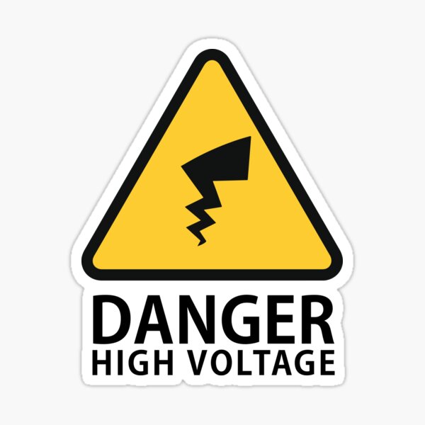 Danger High Voltage Stickers for Sale | Redbubble