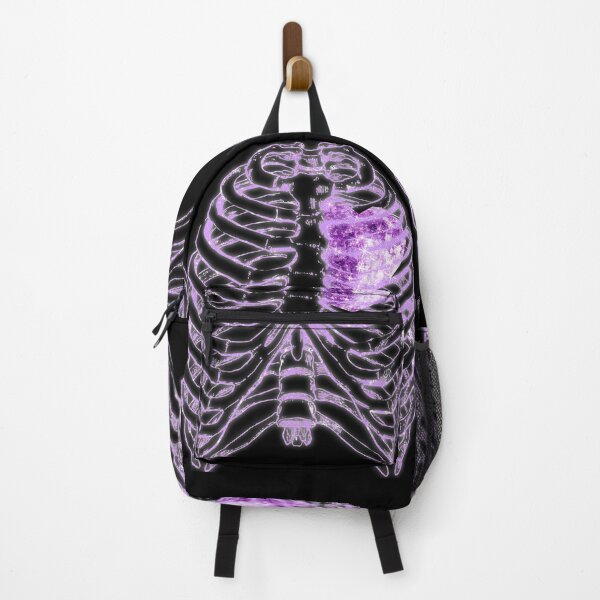Item preview, X-Ray Skeleton Ribs Purple Neon Fluo Heart Halloween Witch Goth designed and sold by Jolly-Yosei.