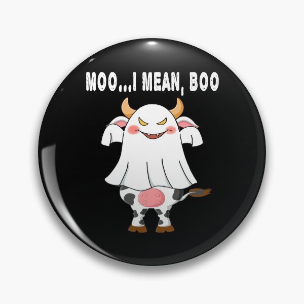 Item preview, Moo I Mean Boo Ghost Cow - Ghost Cow Halloween Farmer designed and sold by LEGACY10.
