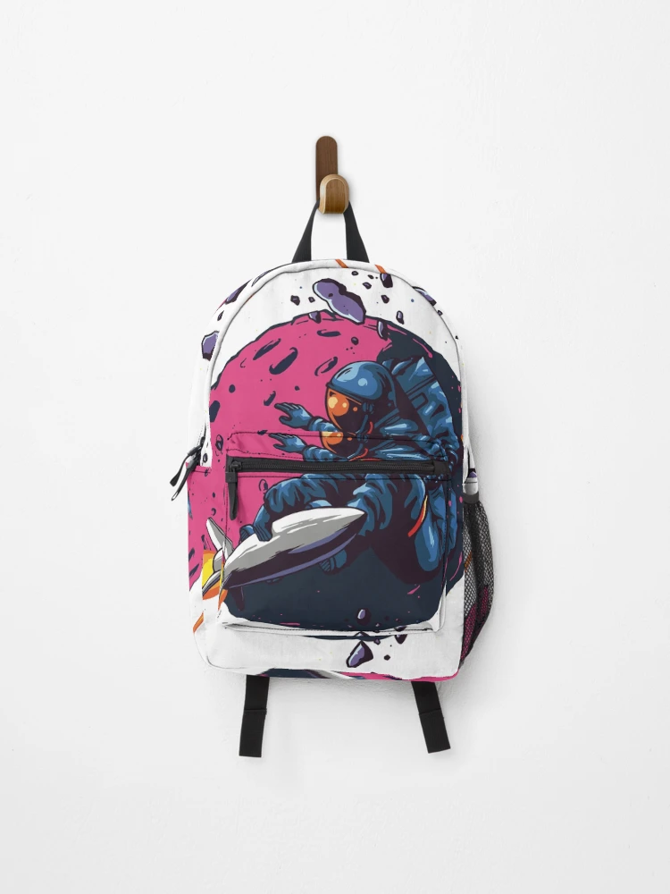 Thumbnail 1 of 3, Backpack, Astronaut Riding A Rocker designed and sold by Curio Meridian.