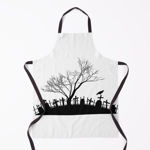 Item preview, Night cemetery with graves, dry tree and crow designed and sold by Marcia Motivos.
