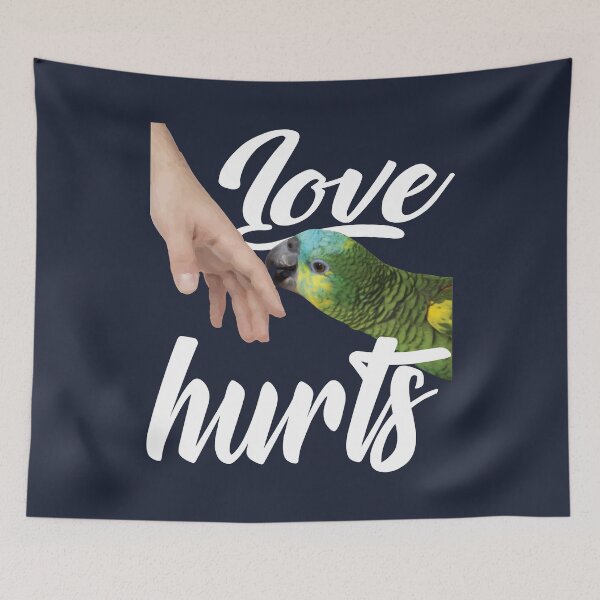 Item preview, Funny Parrot Owner Design – Love Hurts Bird Owner designed and sold by TrndSttr.