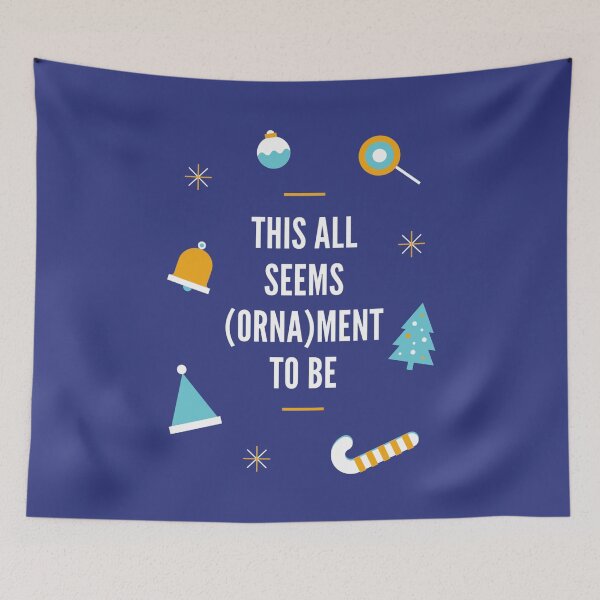Item preview, This all seems (Orna)ment to be; Christmas puns for 2021 funny christmas jumper sweatshirts designed and sold by Giovanni's  Brown Quotes.