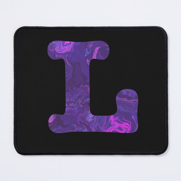 Item preview, Letter L Alphabet Purple Marble Abstract Monogram designed and sold by AMSonArt.