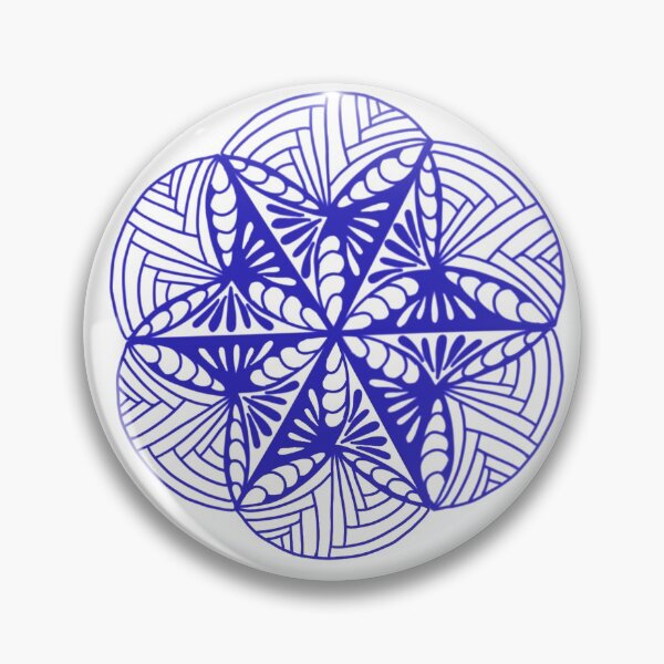 Item preview, Blue zentagle mandala designed and sold by Mandalas by Paula.