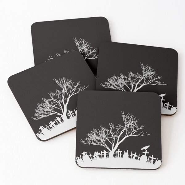 Item preview, Cemetery with crow and dry tree designed and sold by Marcia Motivos.