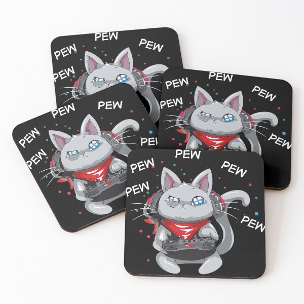 Item preview, Funny Cat Playing Video Game Pew Pew Pew - Pet Simulator designed and sold by AR Studios.