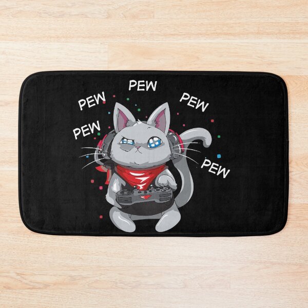 Item preview, Funny Cat Playing Video Game Pew Pew Pew - Pet Simulator designed and sold by AR Studios.