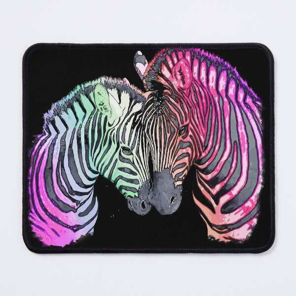 Item preview, Cebra de acuarela colorida, pintura de arco iris, color, estampado de cebra, estampado animal, rayas de cebra de colores designed and sold by Collagedream.