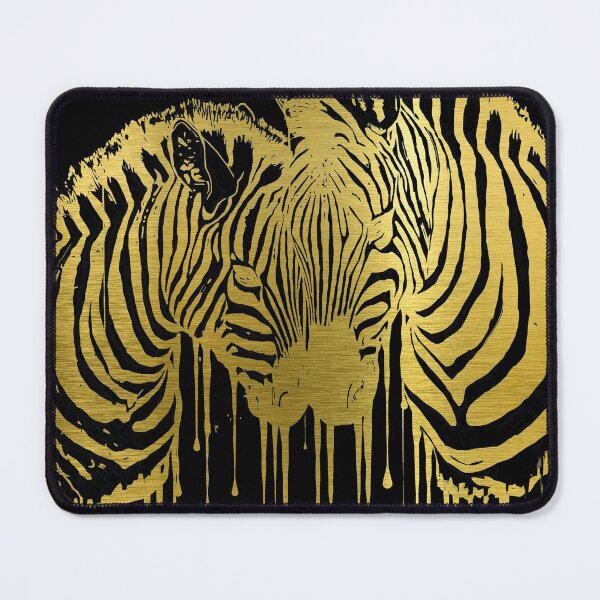 Item preview, Zebra lovers, watercolor gold, dripping paint, gold zebra, zebra, gold designed and sold by Collagedream.