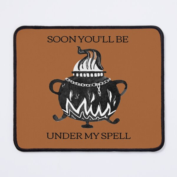 Item preview, Funny design of a witches cauldron and a witch's brew, with the text soon you'll be under my spell. designed and sold by NobelFashion.