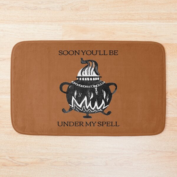 Item preview, Funny design of a witches cauldron and a witch's brew, with the text soon you'll be under my spell. designed and sold by NobelFashion.