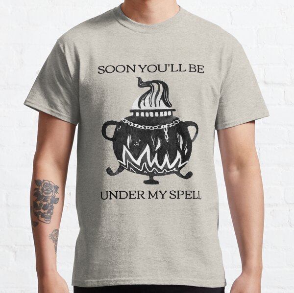 Item preview, Funny design of a witches cauldron and a witch's brew, with the text soon you'll be under my spell. designed and sold by NobelFashion.