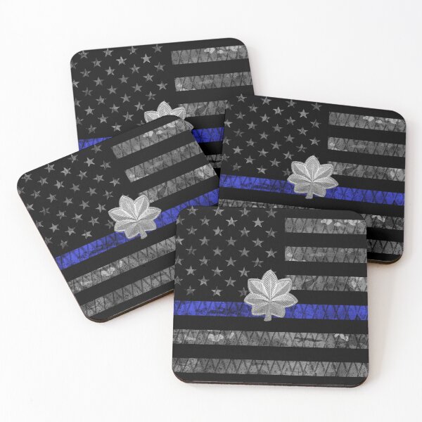 Item preview, Lieutenant Colonel Thin Blue Line Distressed Flag designed and sold by Jared Davies.