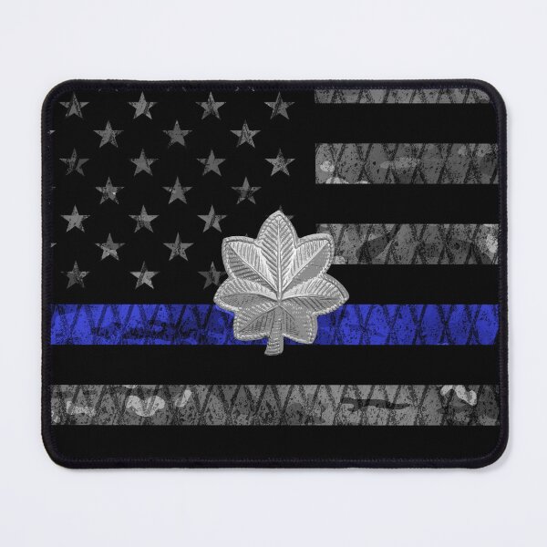 Item preview, Lieutenant Colonel Thin Blue Line Distressed Flag designed and sold by Jared Davies.